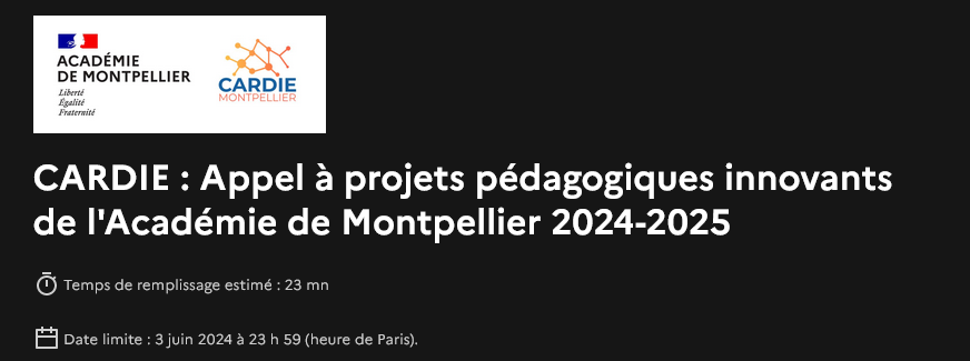 CARDIE- APPEL A PROJET 2024-2025