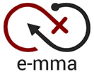 Logo E-mma (symbole infini avec les symboles féminin et masculin)