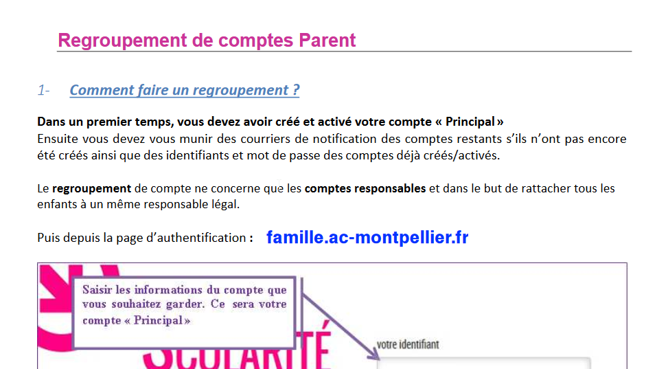 compte ENT familial