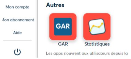 Capture d’écran de l’application GAR