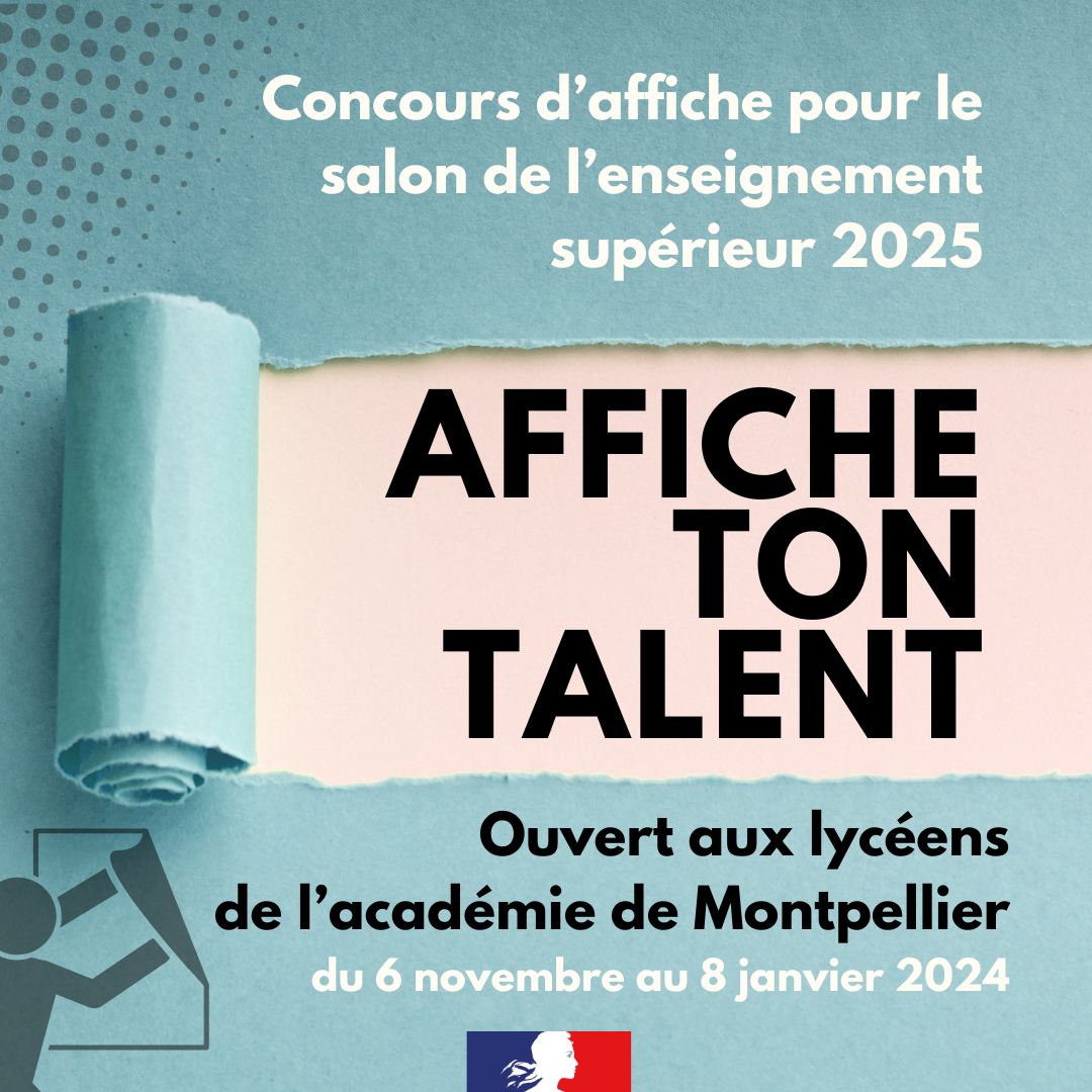 Concours d'affiche pour le salon de l'enseignement supérieur 2025 ouvert aux lycéens de l'académie jusqu'au 8 janvier 2024