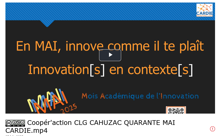 CARDIE MAI 2025 ACCES VIDEO CLG CAHUZAC