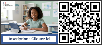 Cliquez ici pour vous inscrire ou flashez le CodeQR