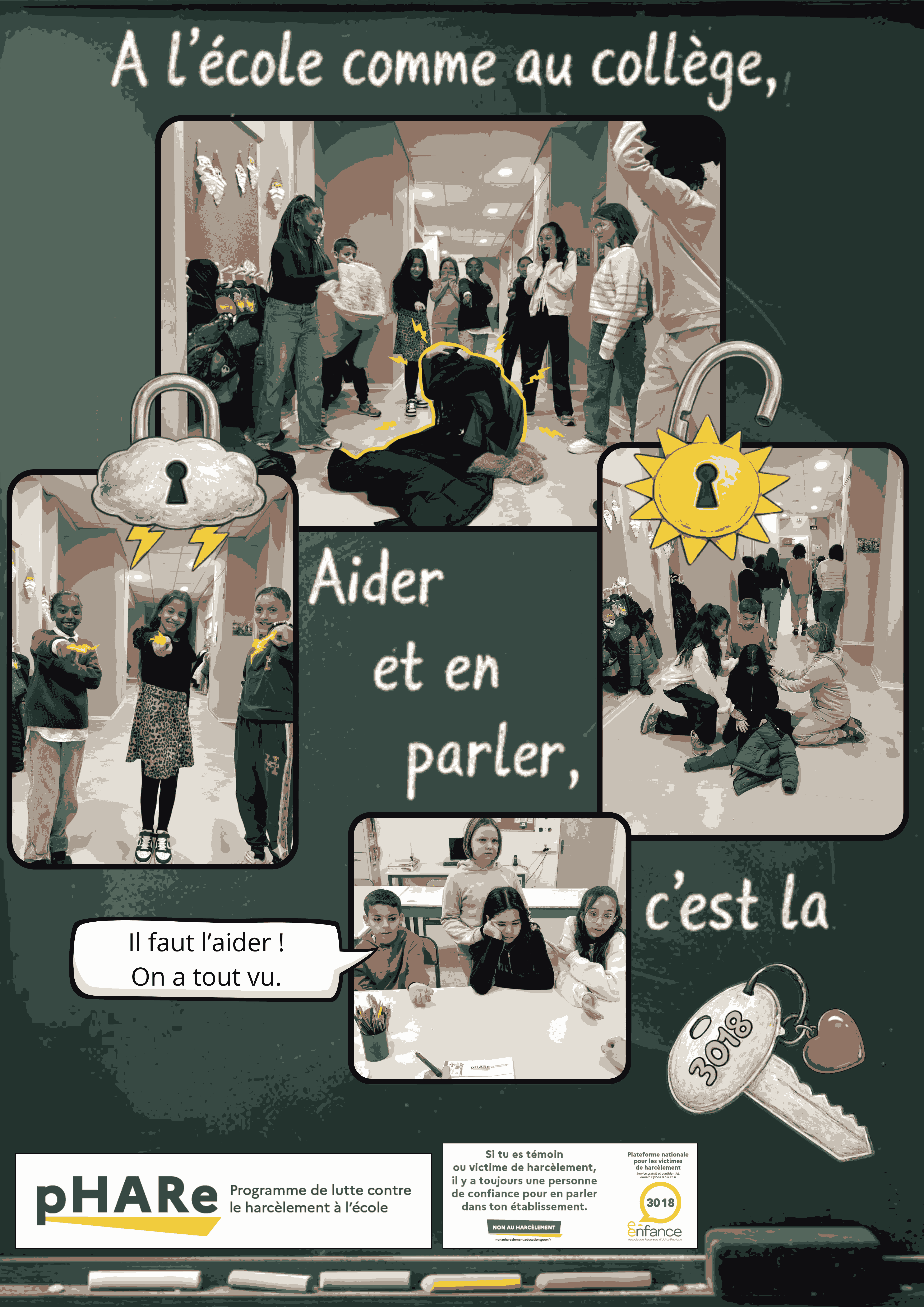 A lécole comme au collège, aider et en parler c'est la clé.