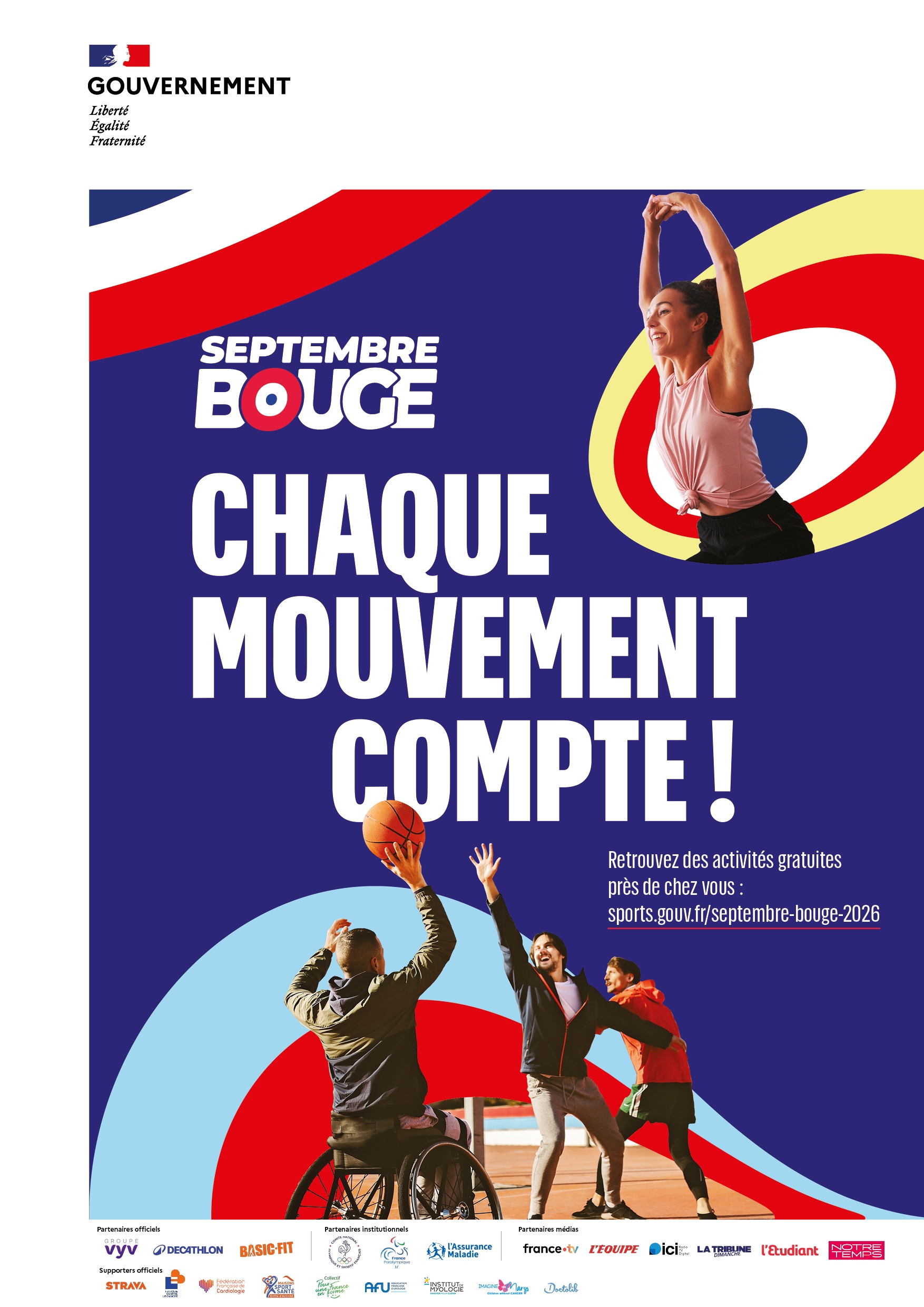 Septembre bouge : chaque mouvement compte. retrouvez des activités gratuites près de chez vous