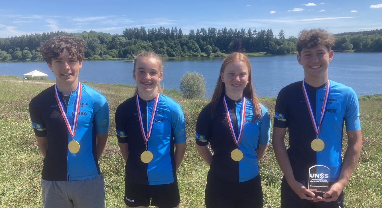 Photo équipe VTT championne de France HBourrillon