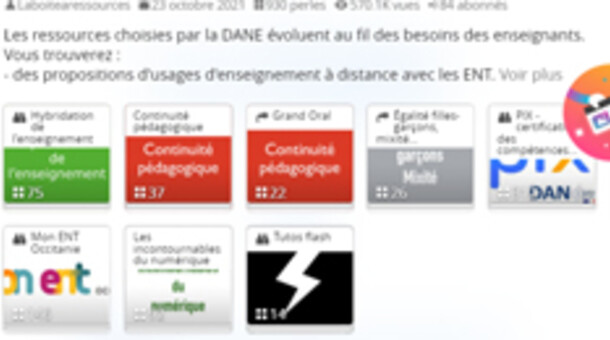 copie d’écran de la Boite à ressources (BAR)