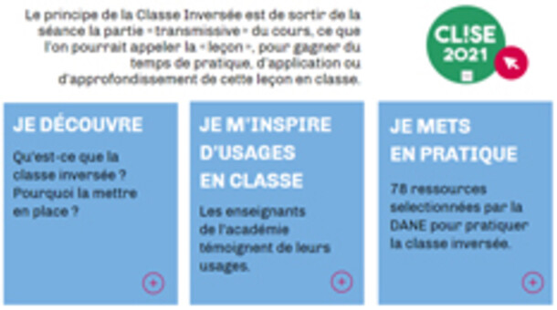 Capture d’écran de la page sur la classe inversée