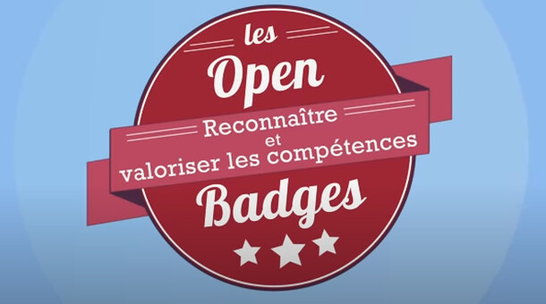 Logo Open badges : reconnaitre et valoriser les compétences