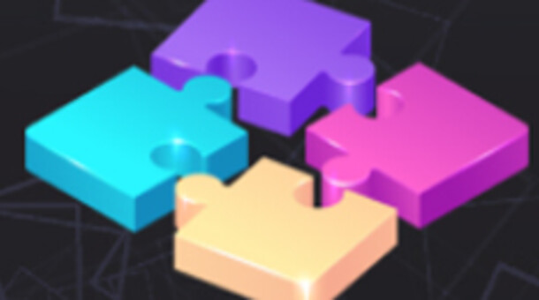 Quatre pièces de puzzle qui s’emboitent