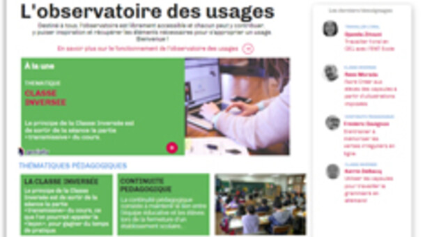 copie d’écran de l’Observatoire des usages (OSU)