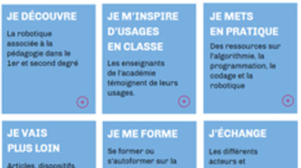 Capture d’écran de la page sur la robotique
