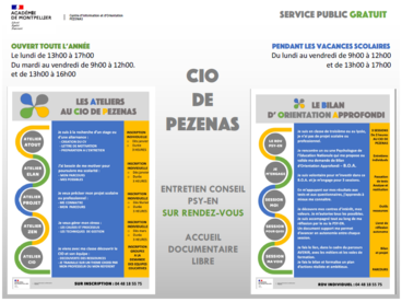 LES ATELIERS ORIENTATION DU CIO DE PEZENAS
